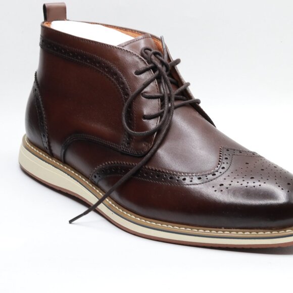 WESDENKING Men's Dress Boots, Chukka Casual Leather Brown 9.5 - Picture 6 of 10